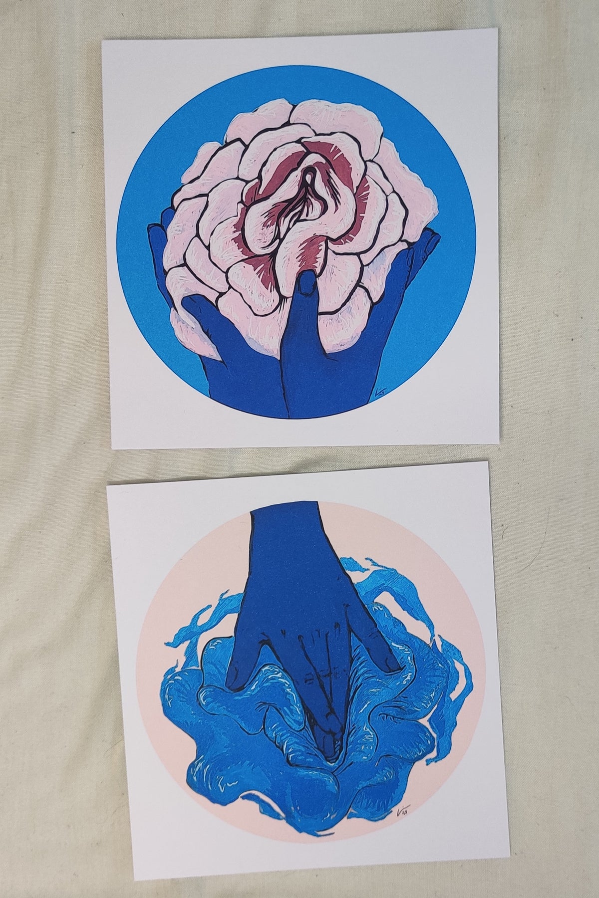 Art by Vaula - Rose Garden - Karte quadratisch