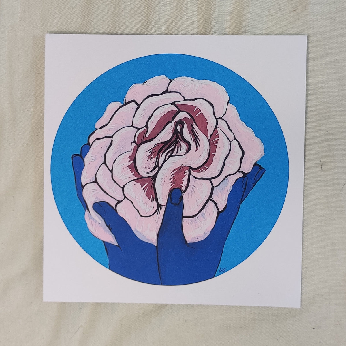 Art by Vaula - Rose Garden - Karte quadratisch