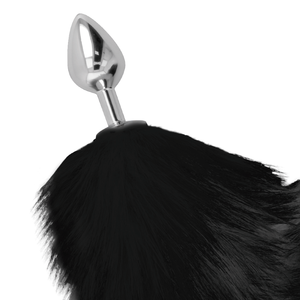 Black Tail Butt Plug (Faux fur) ø 3.4cm