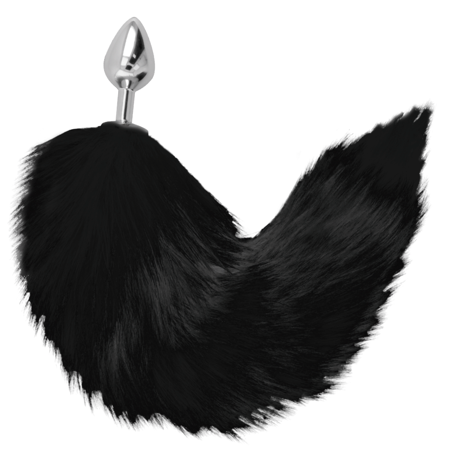 Black Tail Butt Plug (Faux fur) ø 3.4cm