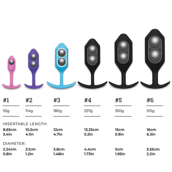 Snug Plug 6 - Weighted Butt Plug by B-Vibe - Vegan Anal toy - Bold Humans - Anal, Anal training, Butt plug, Toy, XL anal